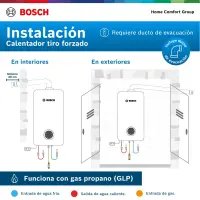 Calentador a gas propano 6L Bosch Therm 1400 F — foto 14