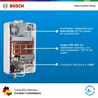 Calentador a gas propano 6L Bosch Therm 1400 F — foto 7
