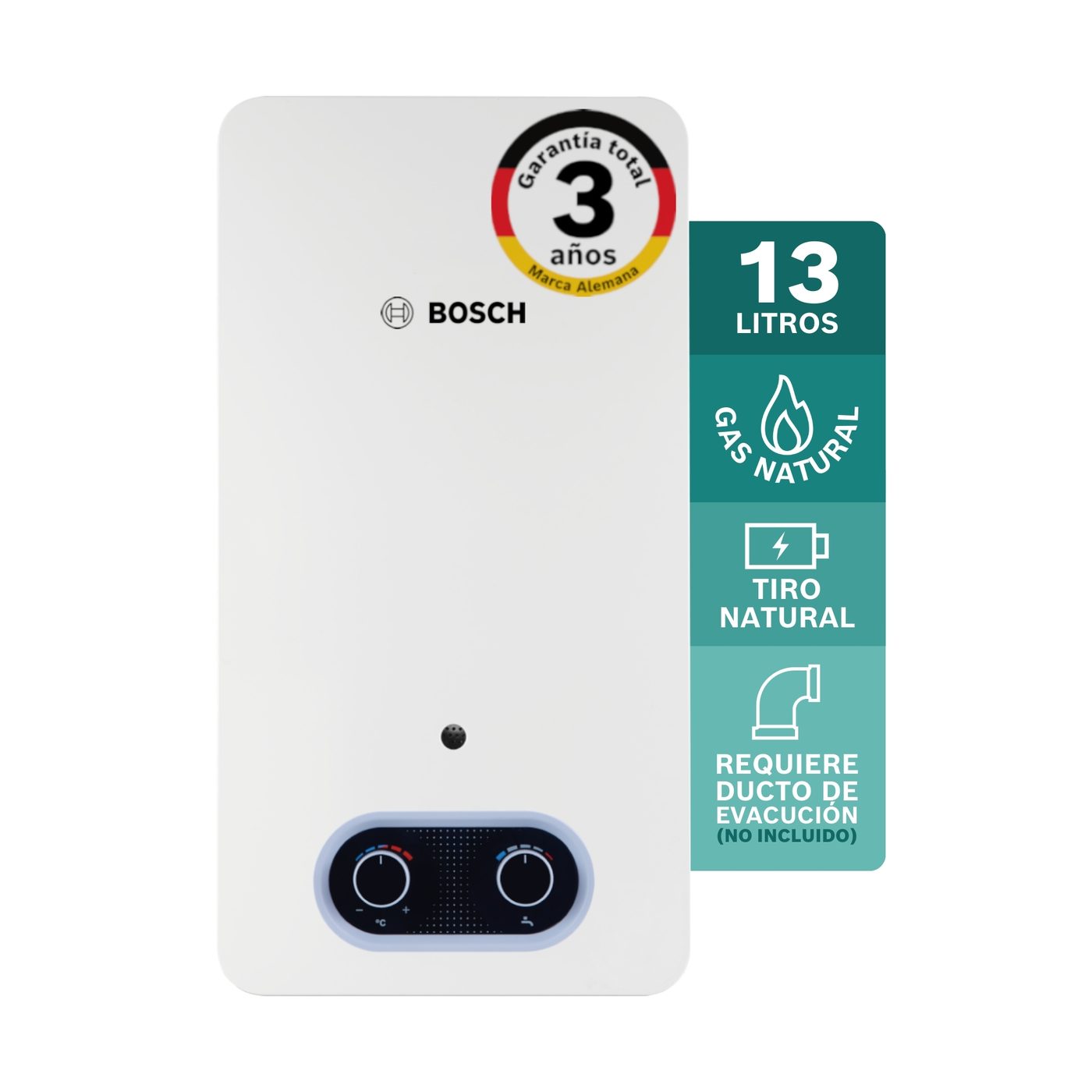 Calentador a gas natural 13L Bosch Therm 2200
