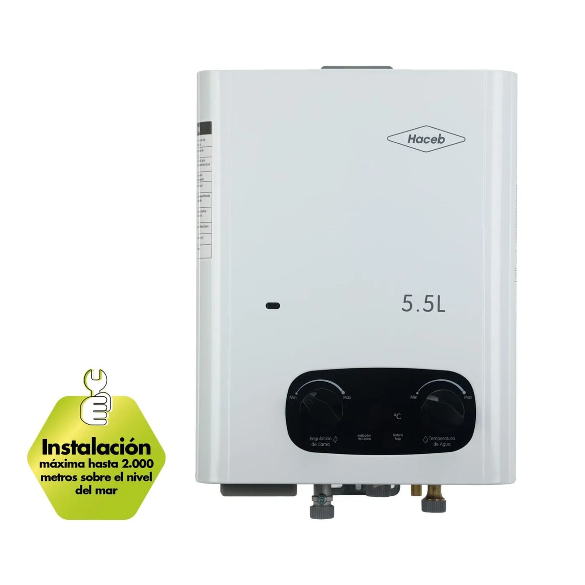 Calentador a gas natural 5.5L Haceb Bambú